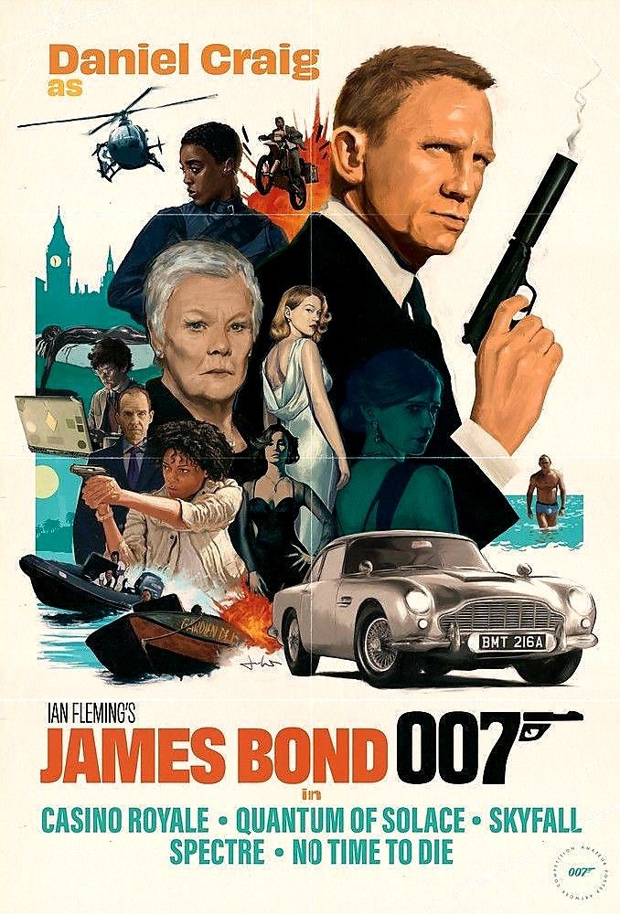 Daniel Craig 007 movie poster 12x16 in