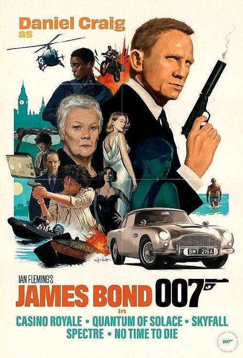 Daniel Craig 007 movie poster 12x16 in