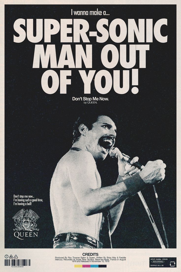 Freddie Mercury x Queen Poster A4 size